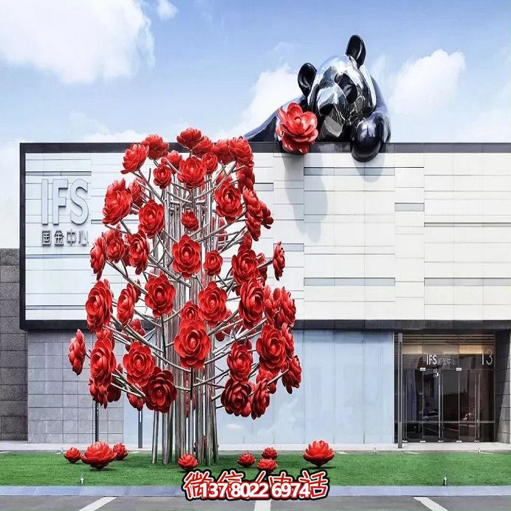 大型不銹鋼雕塑景觀花樹(shù)