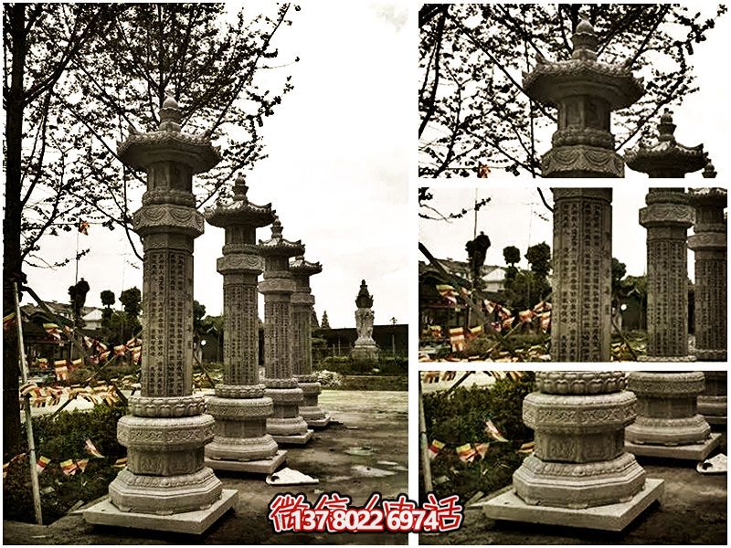 大理石經幢，傳承歷史文化，融園林、寺院、刻字于一體